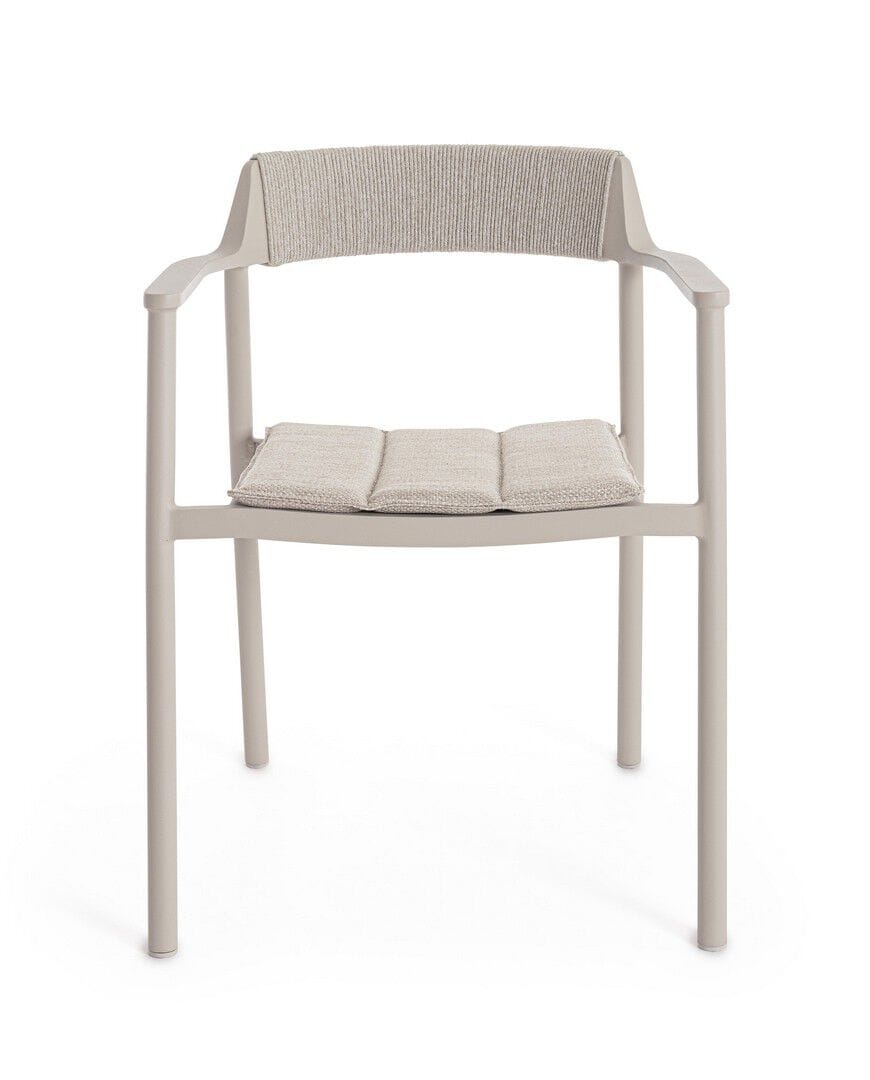 Штабелируемый алюминиевый стул с мягким сиденьем BIZZOTTO ROPERY ARCH-00065871 - Вид №1