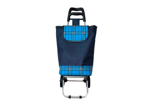 16215318 Хозяйственная тележка на 2 колесах с сумкой, ткань, синяя №2 ТХС10 FlexMet