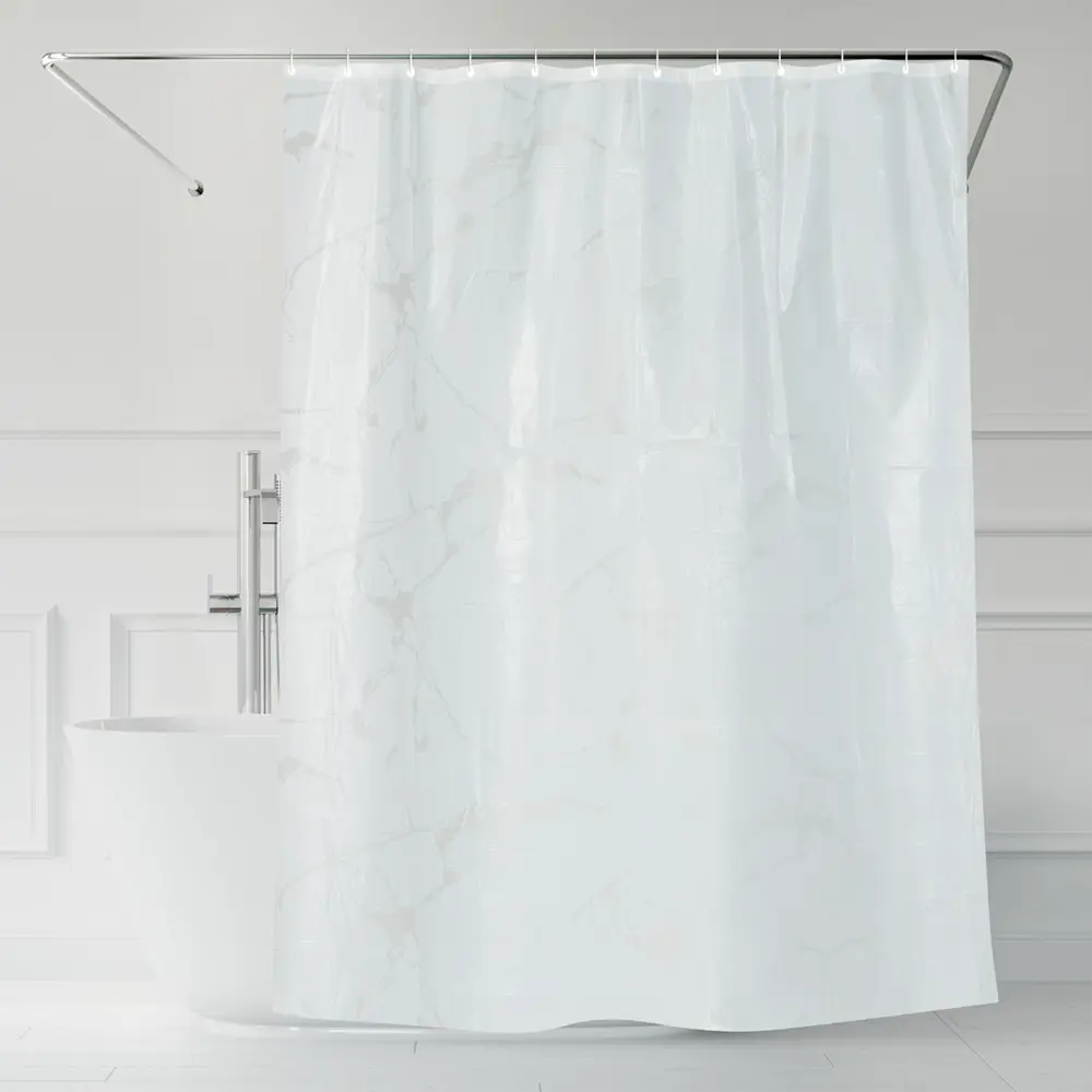 Штора для душа с кольцами Мрамор 180x180 см Peva цвет белый Santreyd нет STLM-2037021 - Вид №4