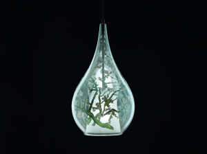 Подвесной светильник из дутого стекла