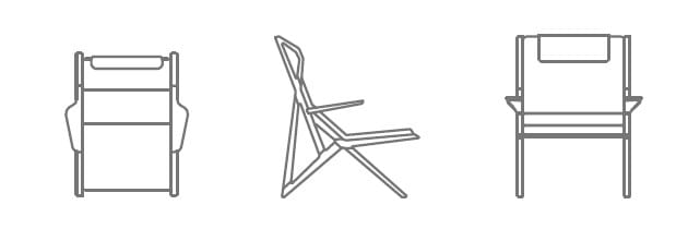 Кожаное кресло для ног с подлокотниками HOOKL und STOOL Triangle ARCH-00065986 - Вид №5