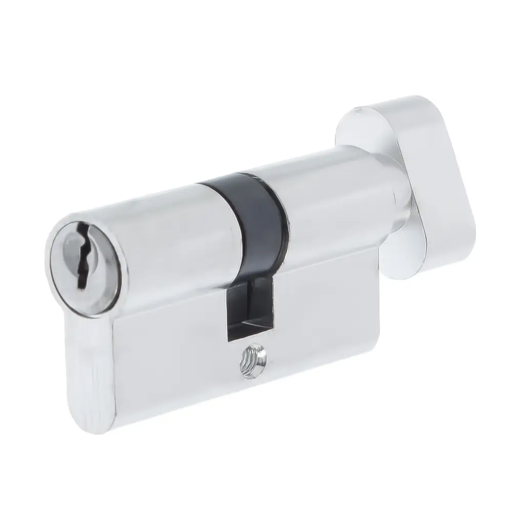 Цилиндр ключ/вертушка 30х30 хром,Е 60 CP T01 ФАБРИКА ЗАМКОВ STLM-2027395