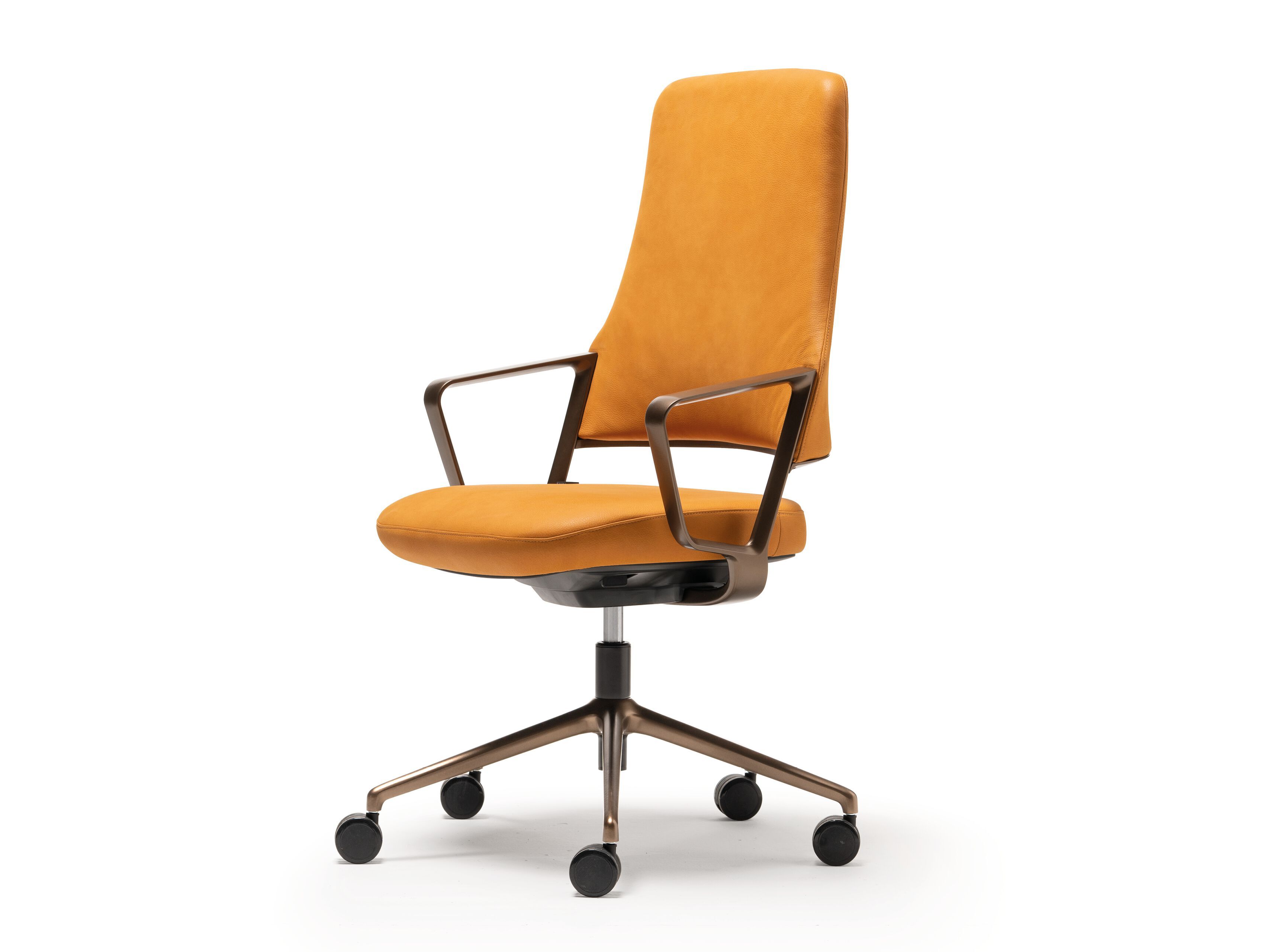 5-спицевое кожаное офисное кресло с колесами Quinti Sedute Aventador ARCH-00077386