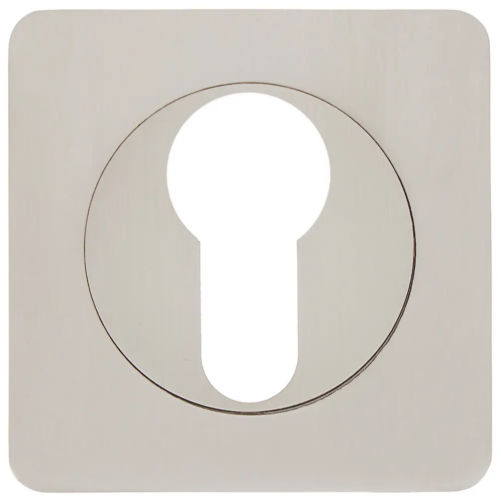 Накладка квадратная на цилиндр RENZ ЦАМ цвет никель супер матовый 2 шт STLM-2199578