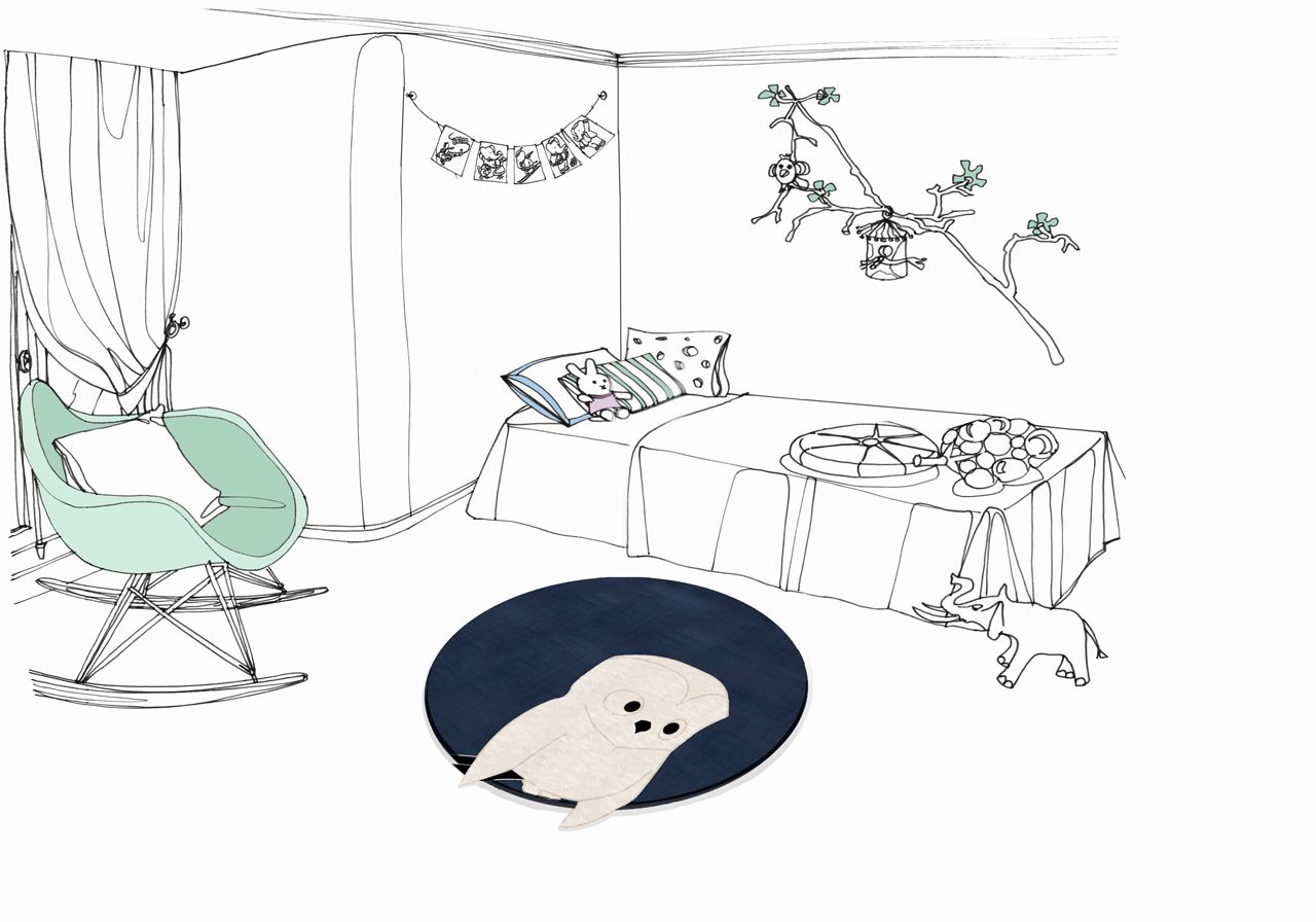 Круглый хлопковый коврик для детей Un Tapis à Paris Children ARCH-00036040 - Вид №2