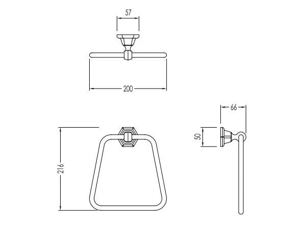 Держатель для полотенец из латуни Devon&Devon Юбилейный ARCH-00035318 - Вид №2