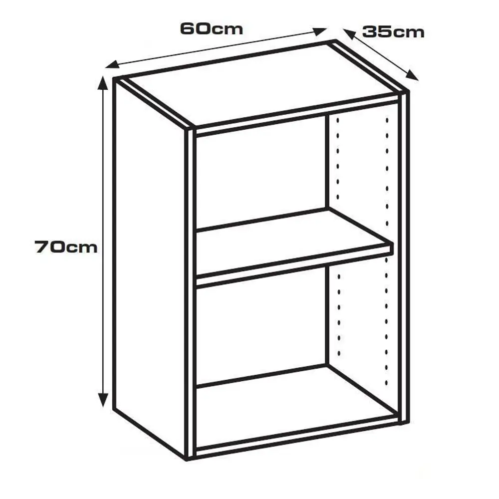Каркас навесной 60x70x35 см, ЛДСП, цвет белый DELINIA STLM-2024464 - Вид №6