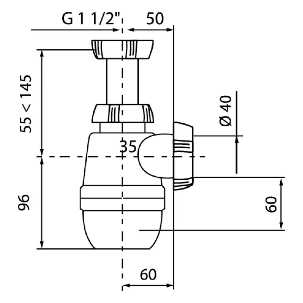 Сифон для мойки Wirquin средний — надежная защита от запахов и засоров 12186252 STLM-0001790 - Вид №4