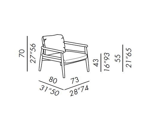 Съемное тканевое кресло с подлокотниками Meridiani Тереза ARCH-00105422 - Вид №11