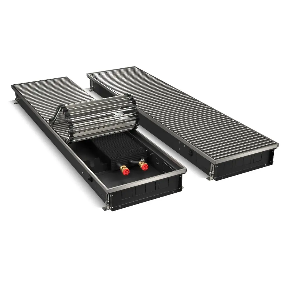Внутрипольный конвектор Royal Thermo Atrium 1400x300x90 мм боковое подключение 1 теплообменник с решеткой STLM-2131464