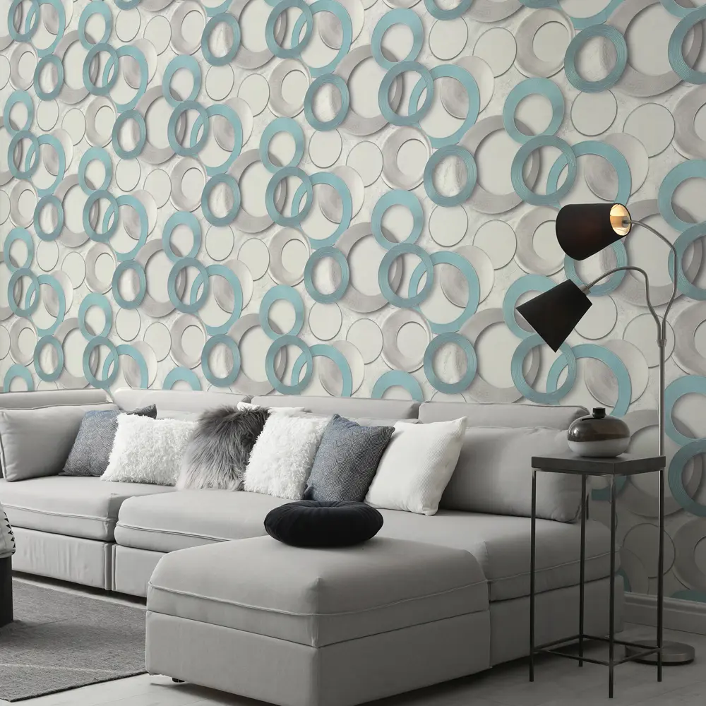 Обои флизелиновые Wall Decor Турин зеленые 1.06 м 75156-17 STLM-2072057 - Вид №3