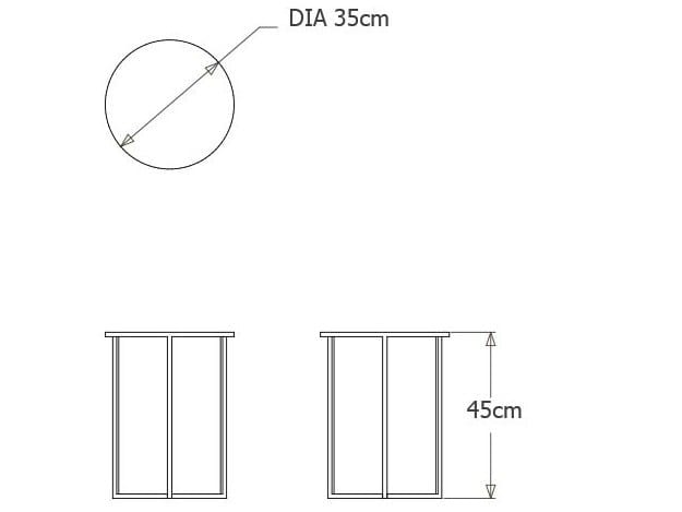 Высокий круглый алюминиевый журнальный столик с порошковым покрытием TRIBÙ Natal Alu ARCH-00011872 - Вид №5