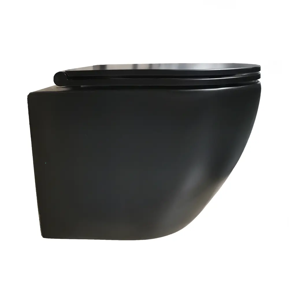 82800109 Унитаз подвесной Culto Andi безободковый с сиденьем микролифт цвет чёрный STLM-0036111 - Вид №2