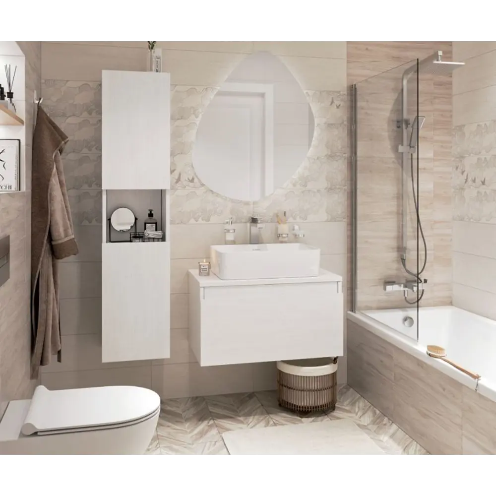 Пенал VIGO Matteo для ванной с плавным закрыванием, белый матовый 84796487 STLM-0055252 - Вид №9