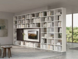 Febal Casa Открытый книжный шкаф из меламина с подставкой под телевизор