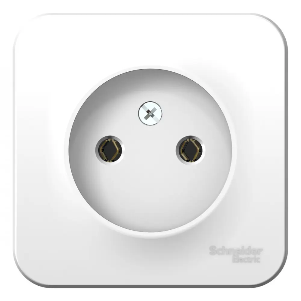 Розетка накладная Schneider Electric Blanca без заземления со шторками цвет белый 86720952 STLM-2109377 SYSTEME ELECTRIC
