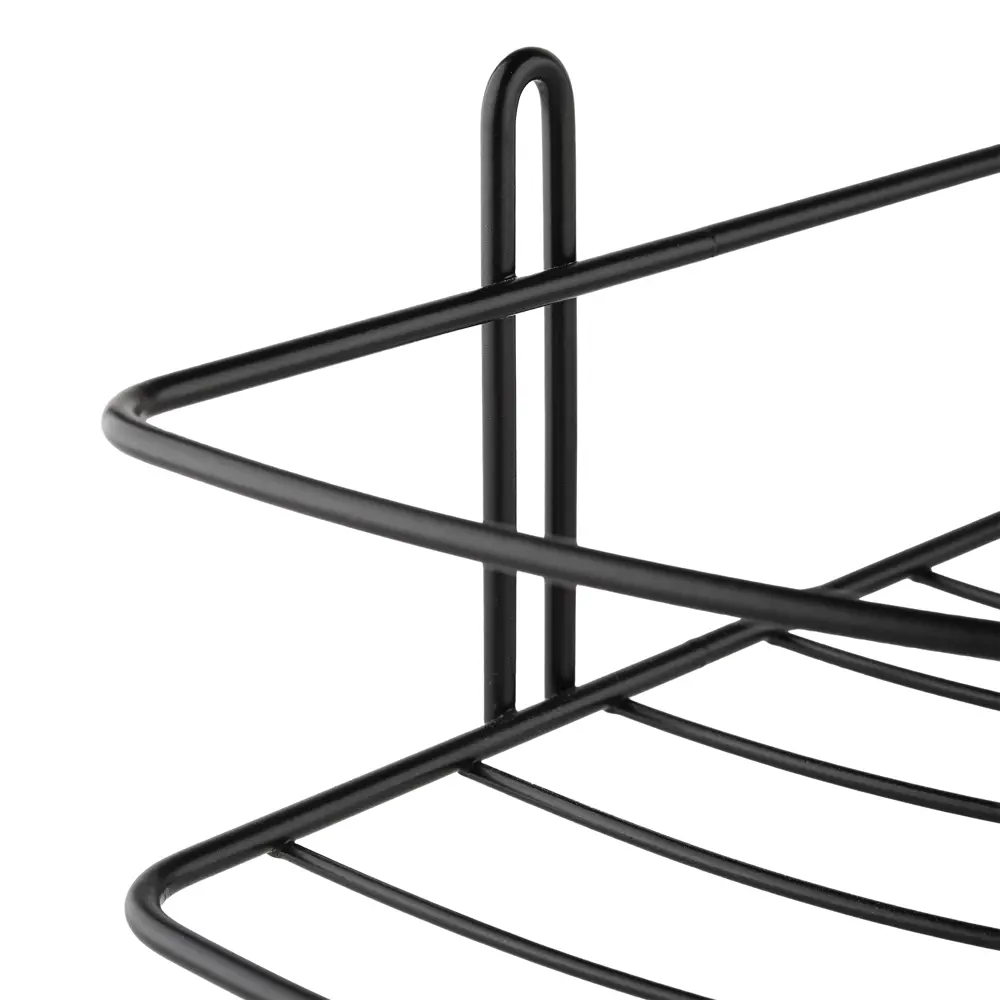 Полка для душа ЧМЗ Практик угловая 1 ярус цвет черный матовый STLM-2115253 - Вид №1