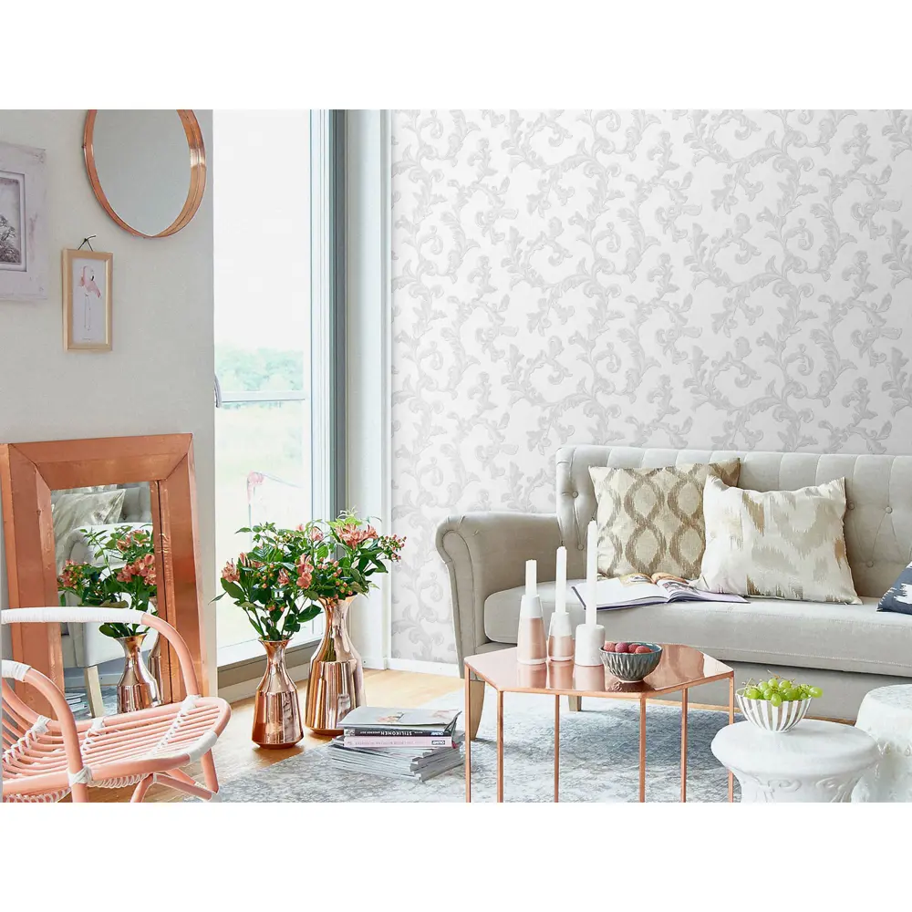 Обои флизелиновые Victoria Stenova Sevilla белые 1.06 м 988867 STLM-2164232 - Вид №5