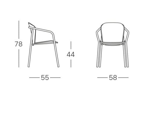 Стальное и деревянное кресло с подлокотниками S-CAB Finn ARCH-00116321 - Вид №11