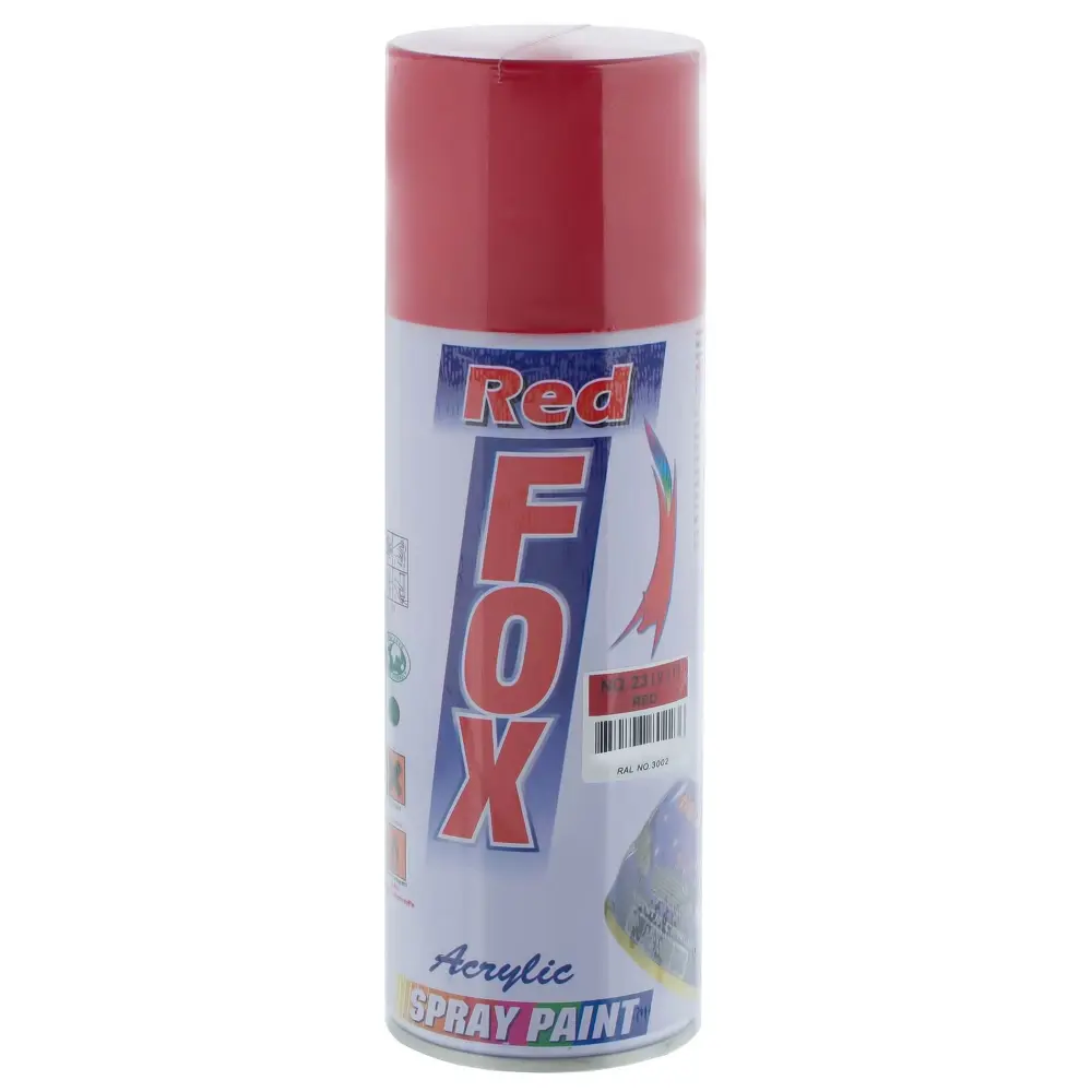 Краска аэрозольная Red Fox глянцевая цвет насыщенно-красный 400 мл 13398046 STLM-2196381 