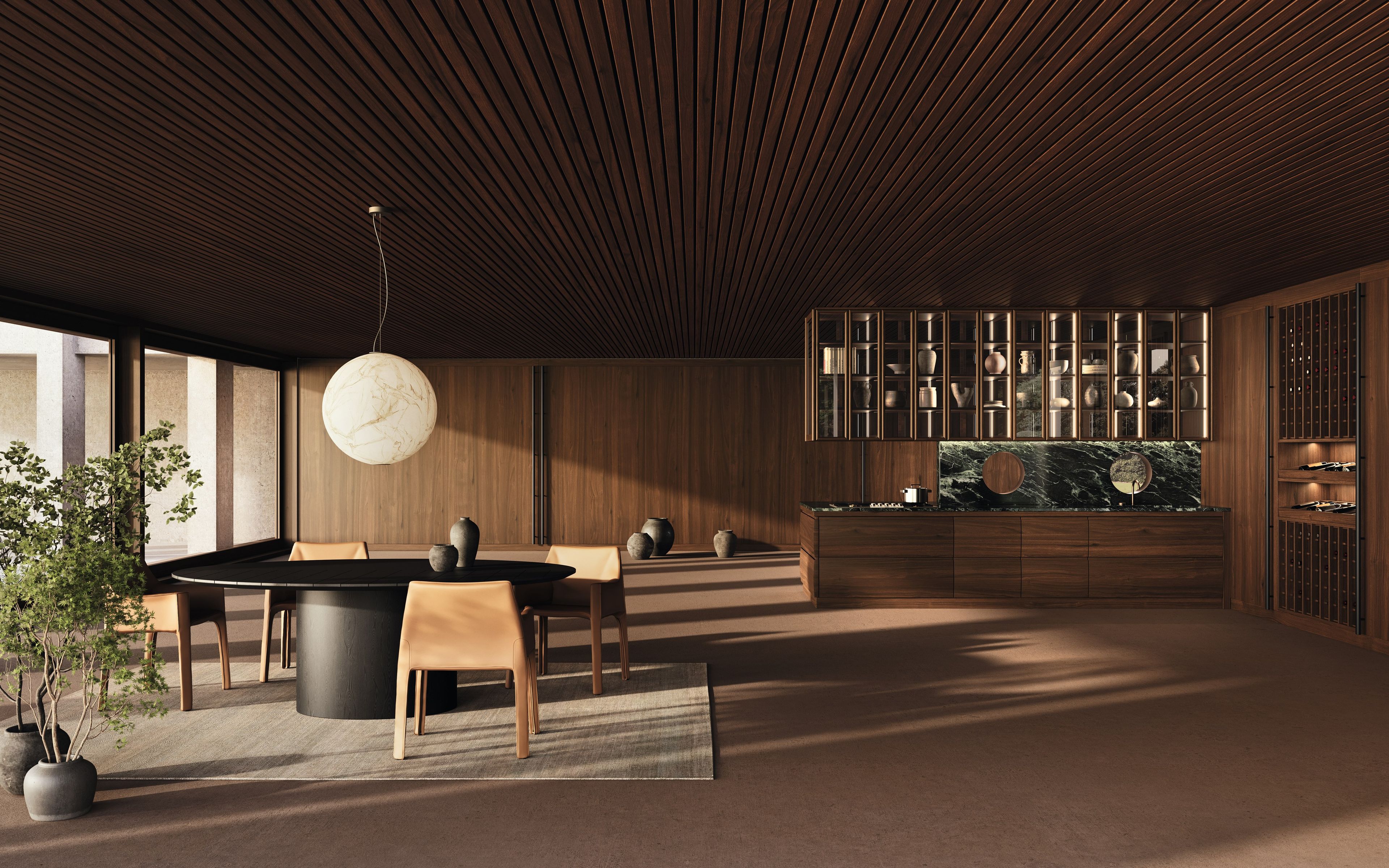 Встроенная кухня из грецкого ореха L'Ottocento Chronos 2.2 ARCH-00153162 - Вид №1