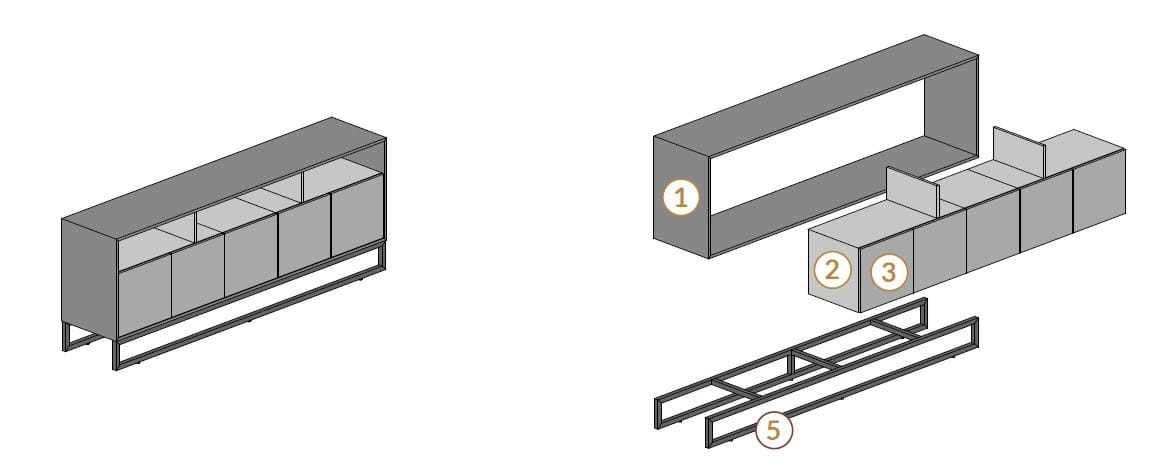 Деревянная офисная мебель и Laminam® About Office Bold58 ARCH-00011159 - Вид №1