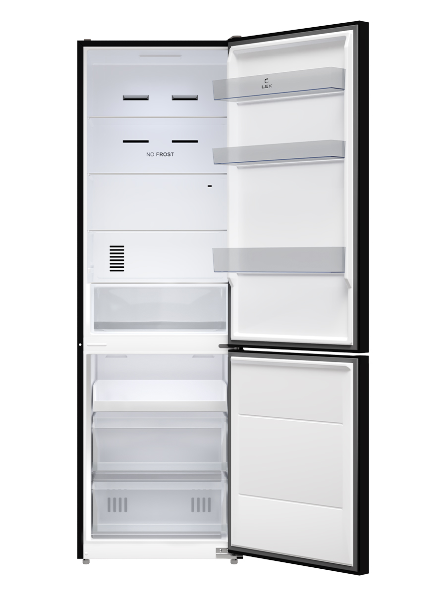 9172546 Холодильник с морозильником   LEX LKB185BLGIDMax черный STDN-0106991 - Вид №1