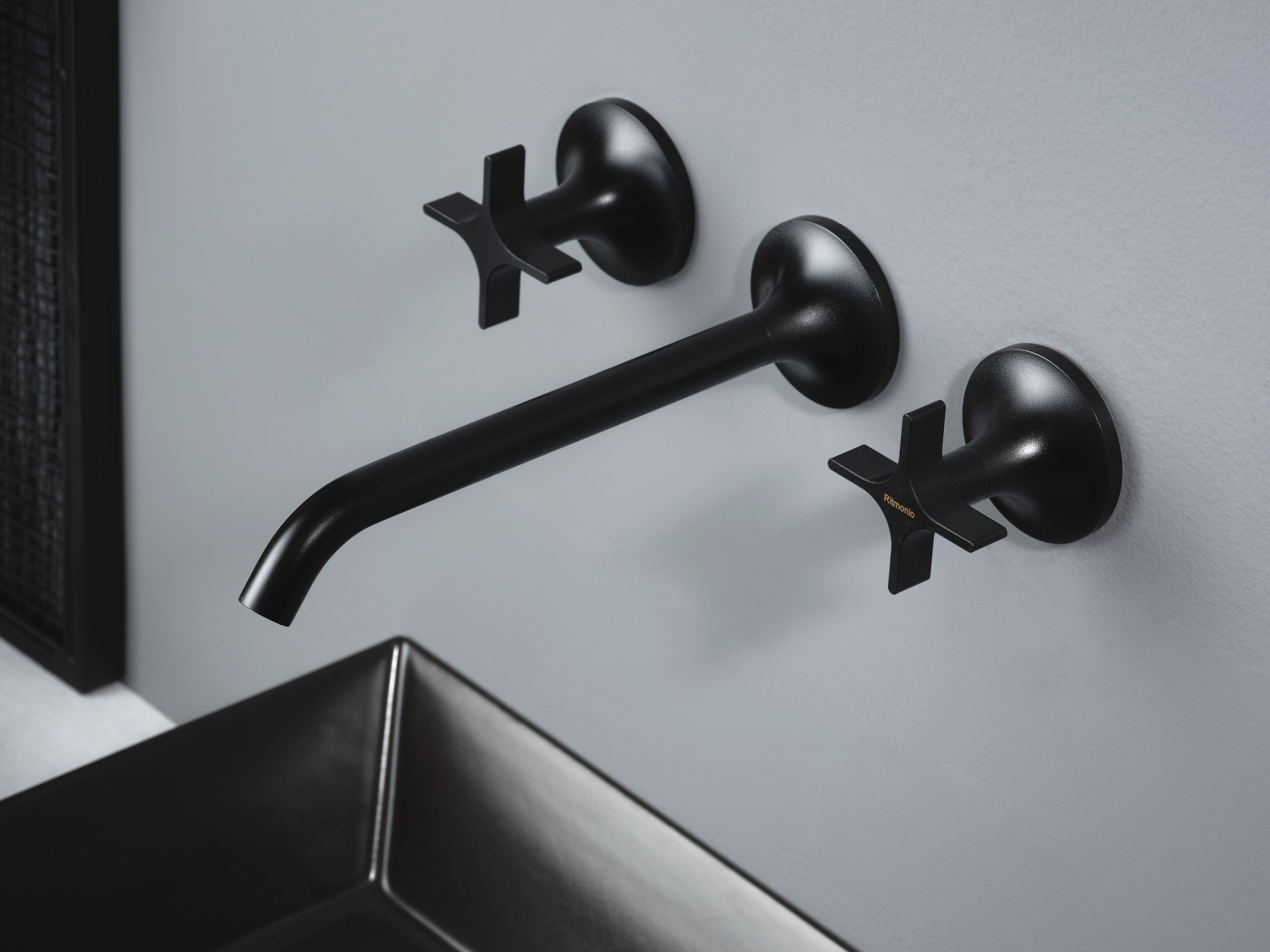 Настенный смеситель для раковины с 3 отверстиями Ritmonio Diametro35 Cross ARCH-00098250 - Вид №1