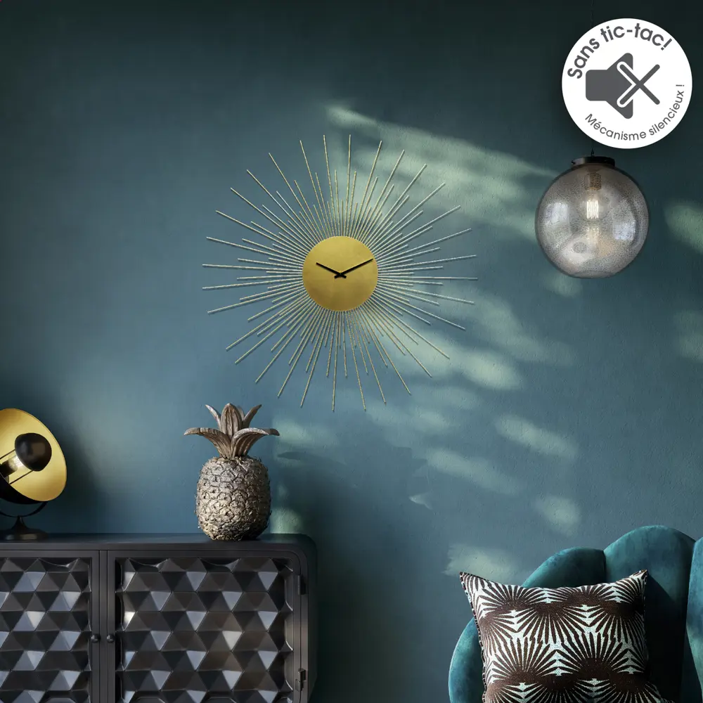 Часы настенные Atmosphera «Солнце» 67 см, цвет жёлтый STLM-2168469 - Вид №1