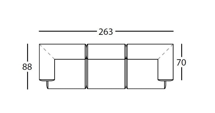 3-местный хлопковый модульный диван SANCAL ARCH-00058771 - Вид №8