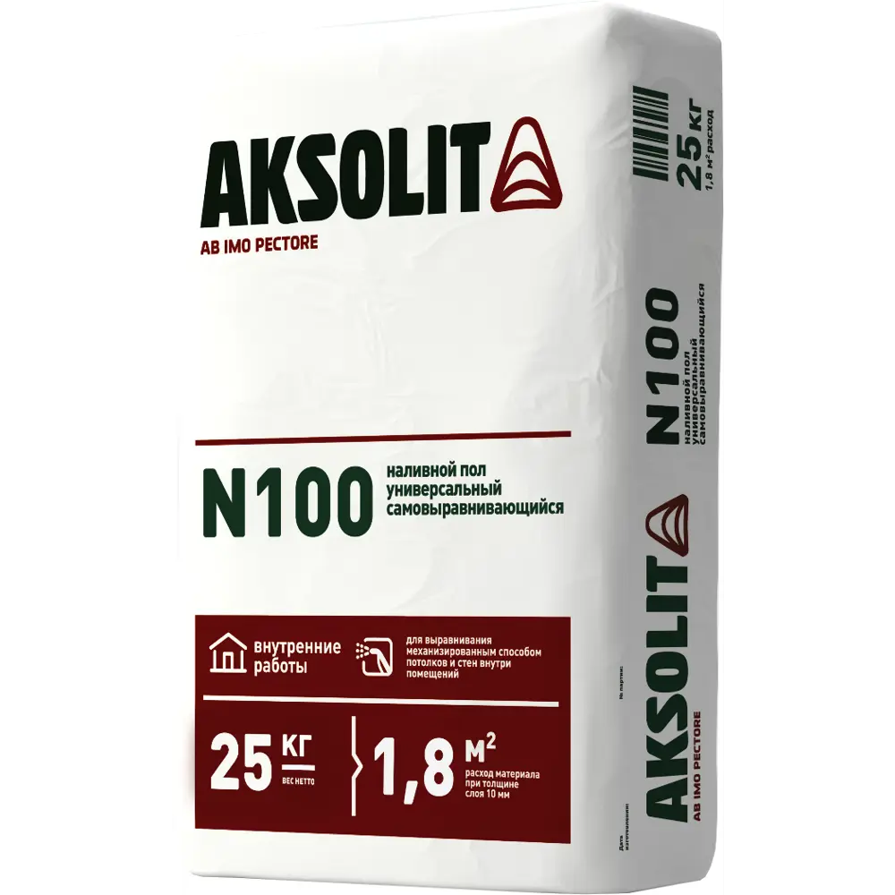 Наливной пол N100 Универсальный 25 кг AKSOLIT STLM-2105113