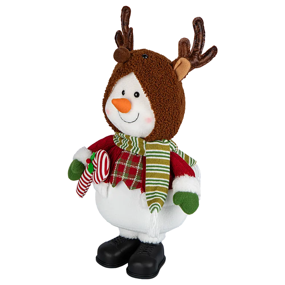 89368045 Декоративная фигура Снеговик в шапочке олененка 28x15 см STLM-1355636 Santreyd Christmas - Вид №5