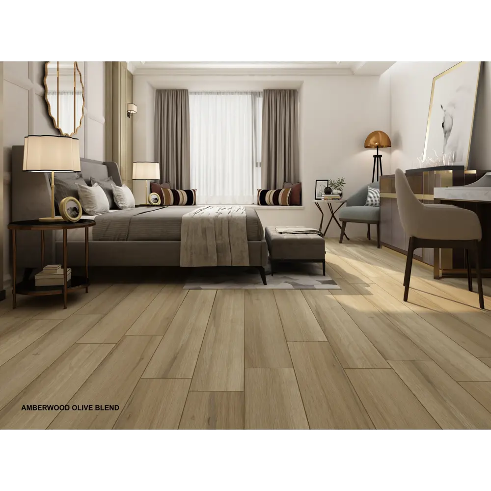 Керамогранит AmberWood 19.5x120 см 1.404 м² цвет бежевый 84467550 STLM-2114210 Santreyd  - Вид №3