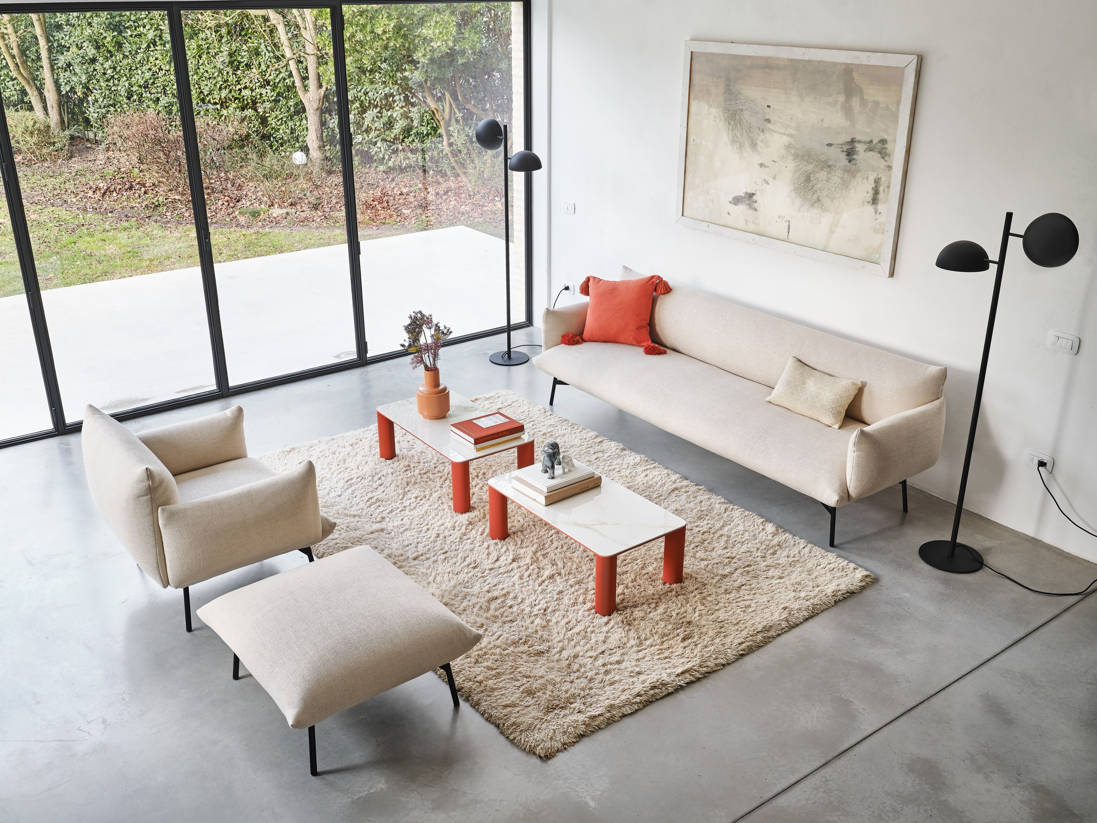 Прямоугольный пуф из ткани Midj площадь ARCH-00020934 - Вид №4