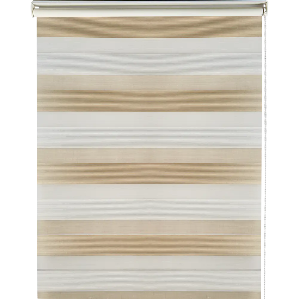 Штора рулонная день-ночь Порто 80x160 см бежево-молочная MIAMOZA STLM-2098935 - Вид №1