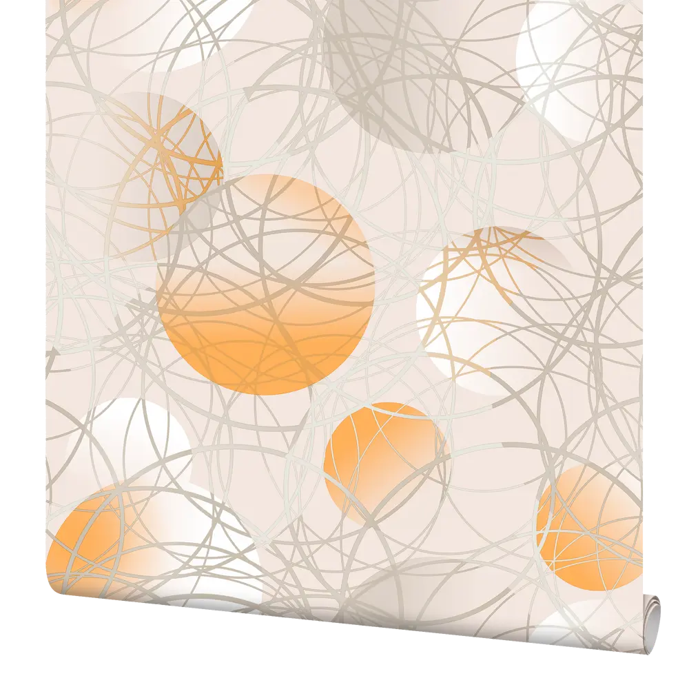 Обои виниловые Elysium оранжево-молочные 0.53 м 93512 Круги STLM-2054878