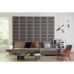Стеновая панель Alcantara Gray цвет серый 30х60см 4шт TARTILLA