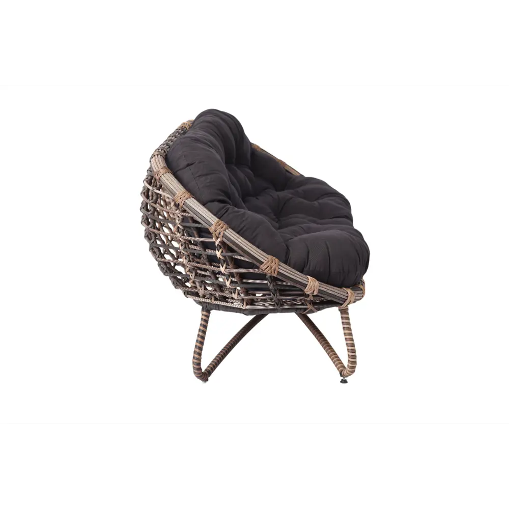 Диван садовый Niko 190x85x82 см искусственный ротанг темно-коричневый Santreyd STLM-2096317 - Вид №3