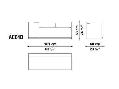 Низкий офисный шкаф с замком B&B Italia Project AC Executive ARCH-00014486