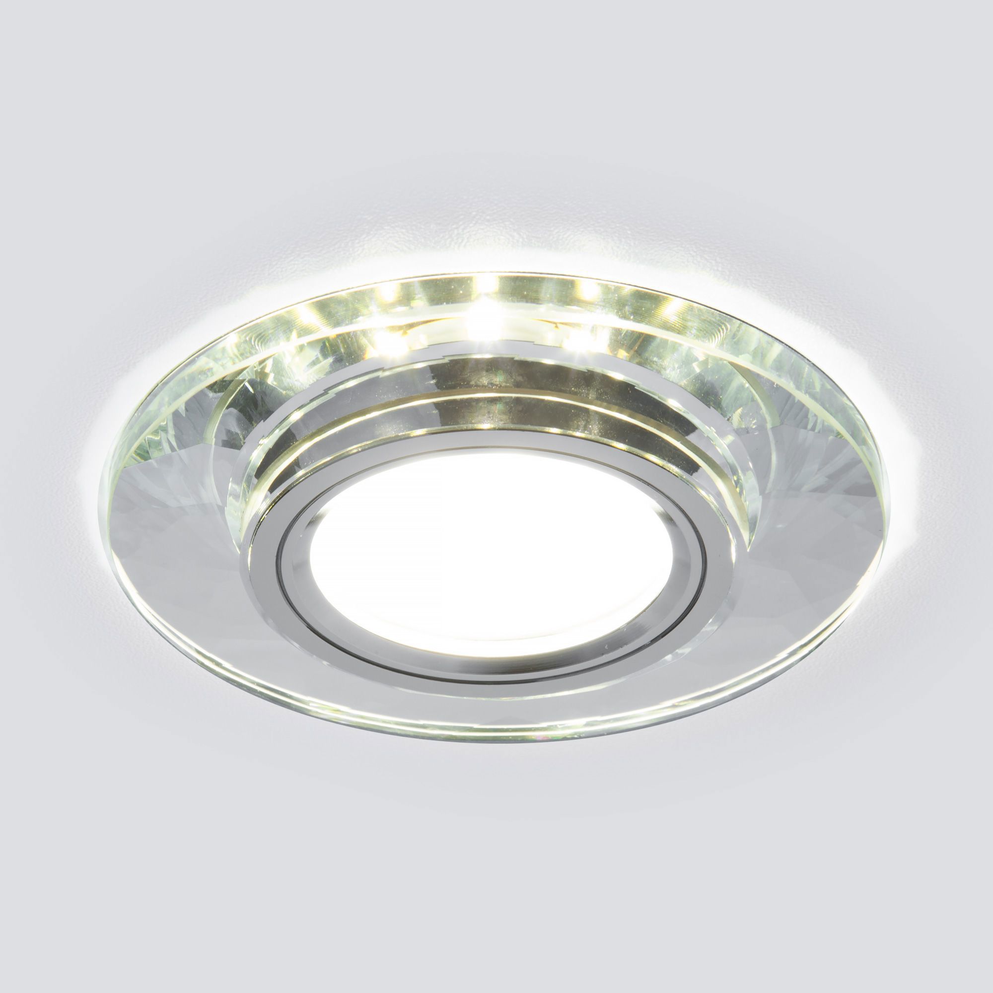 91263972 Встраиваемый потолочный светильник со светодиодной подсветкой Electrostandart 2228 MR16, G5.3, серебро STLM-0527297 ELEKTROSTANDARD