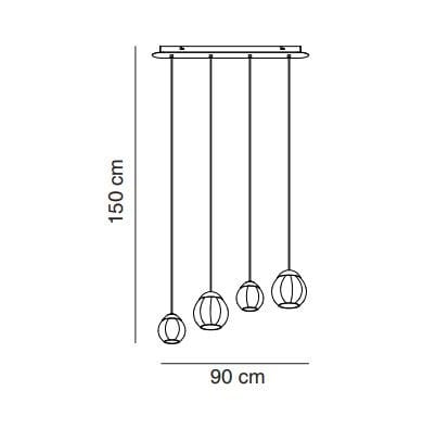Стеклянный светодиодный подвесной светильник Alma light ARCH-00062975 - Вид №3