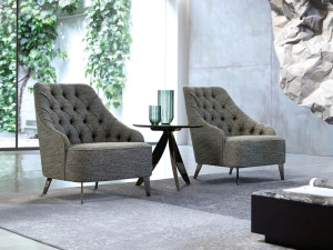 Кресло capitonné из ткани