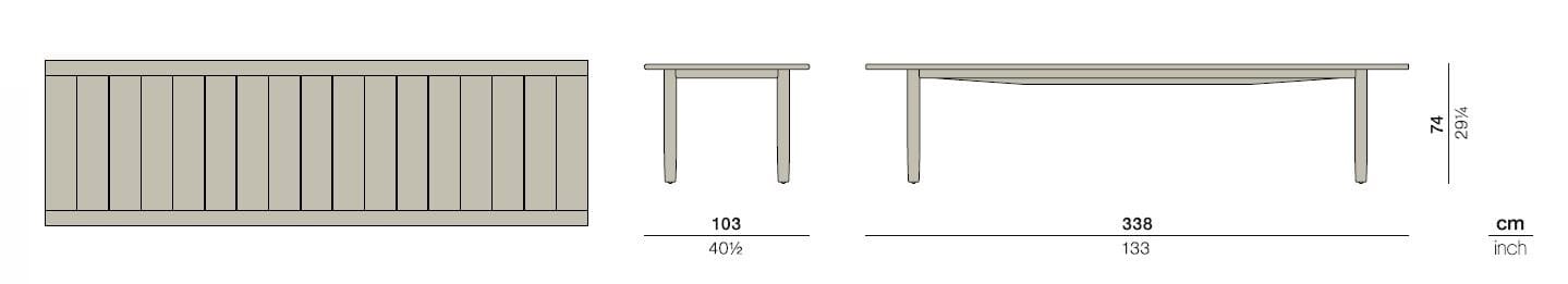 Прямоугольный садовый стол из тикового дерева DEDON TIBBO ARCH-00129262 - Вид №15