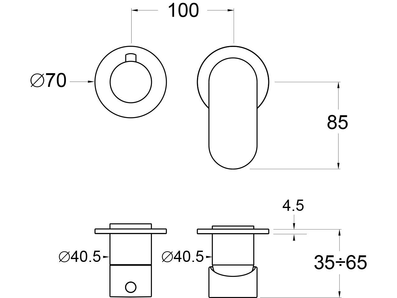 Однорычажный смеситель для душа с переключателем GUGLIELMI RUBINETTERIE Gugu ARCH-00148242 - Вид №2