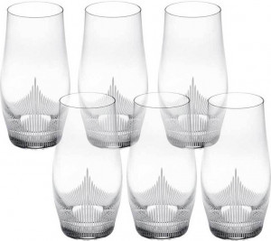 10562844 Lalique Набор из 6 стаканов для сока "100 Points" Хрусталь