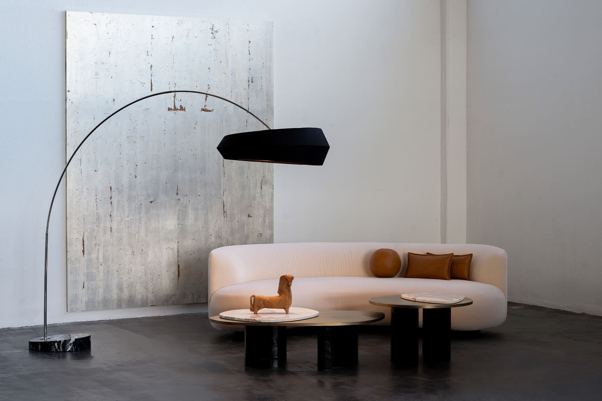 Светодиодная дуговая лампа из нержавеющей стали с шелковым абажуром Greenapple SUBLIME ARCH-00073683 - Вид №4