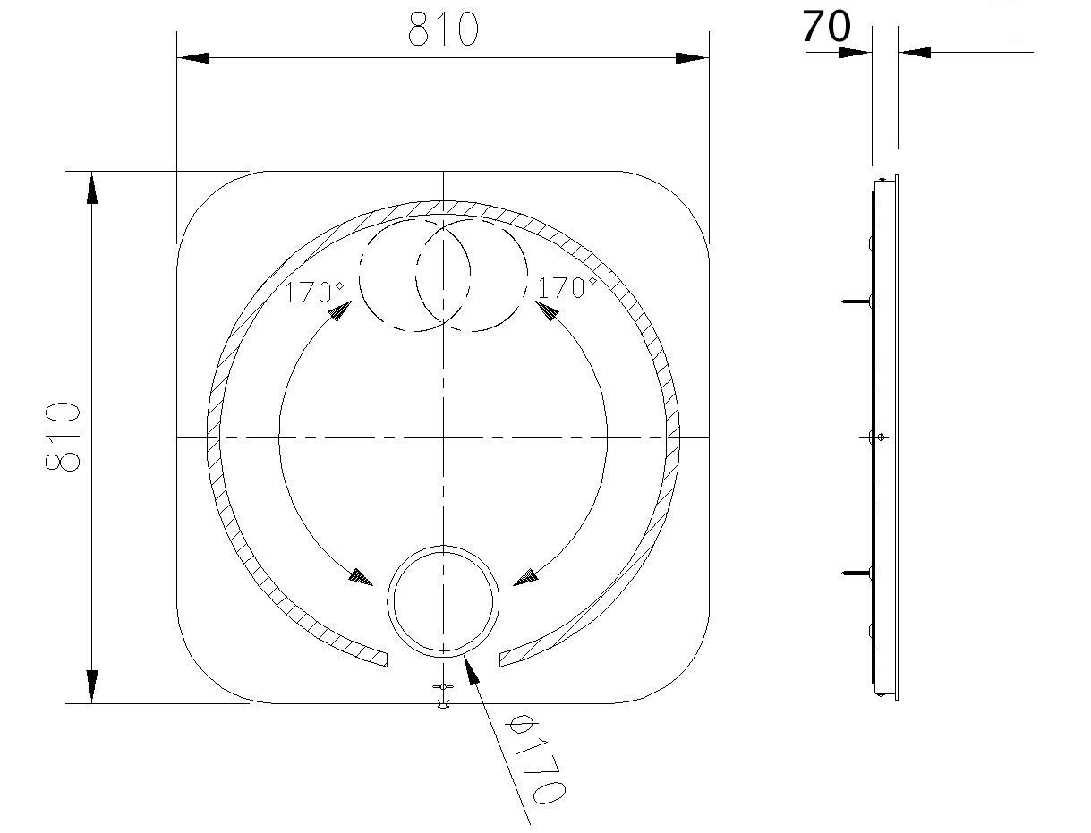 Зеркало со встроенным освещением Spekkio Rotary LED ARCH-00150882 - Вид №2