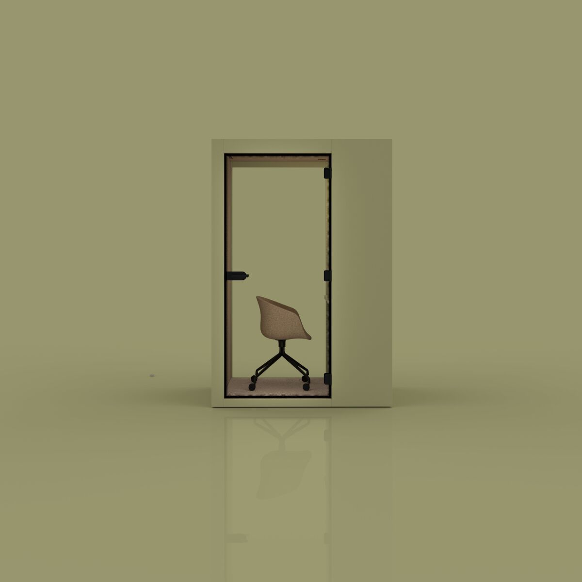 Одноместная акустическая офисная кабина со встроенным освещением Vetrospace ARCH-00090755 - Вид №18