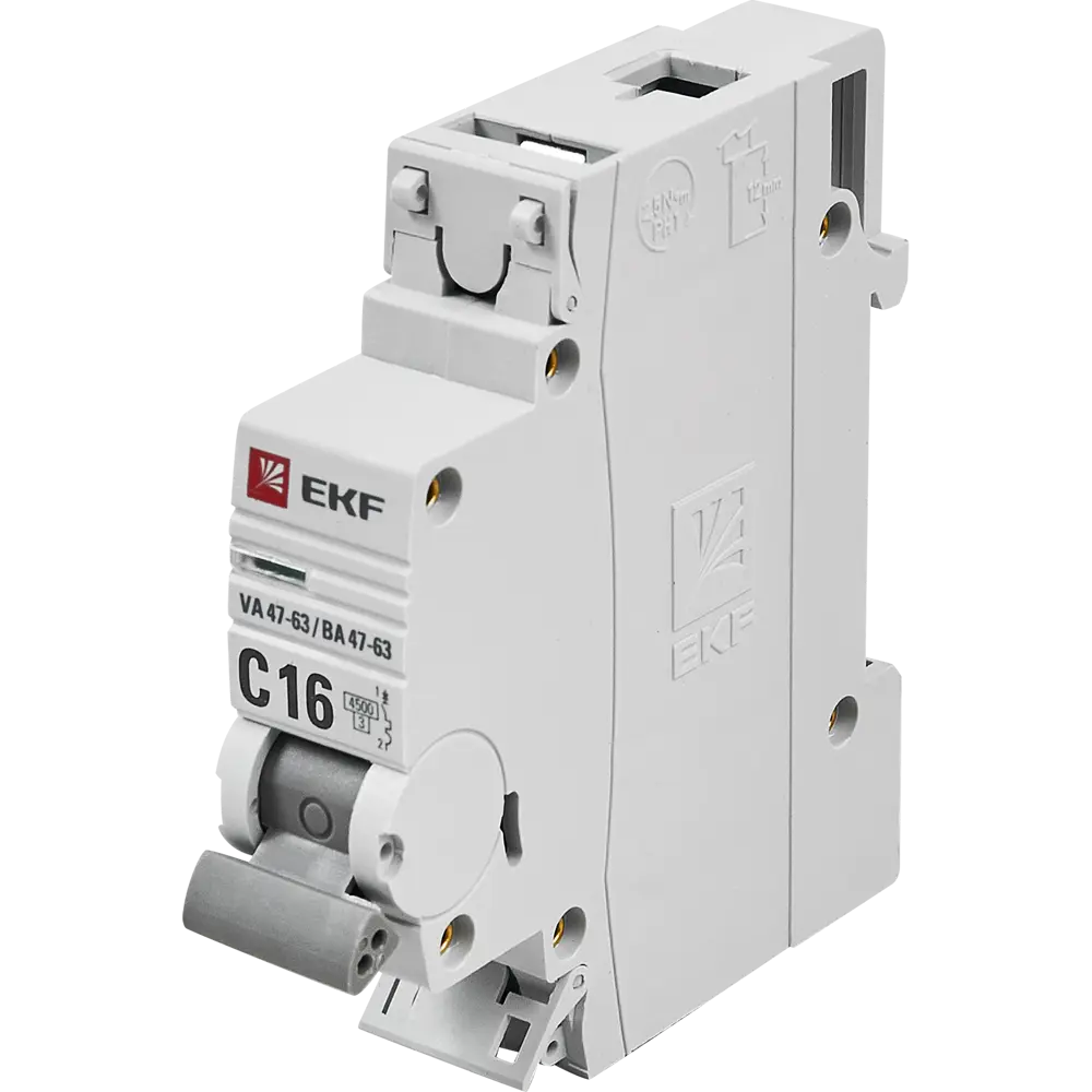 Автоматический выключатель EKF ВА47-63 1P C16 А 4.5 кА STLM-2000862