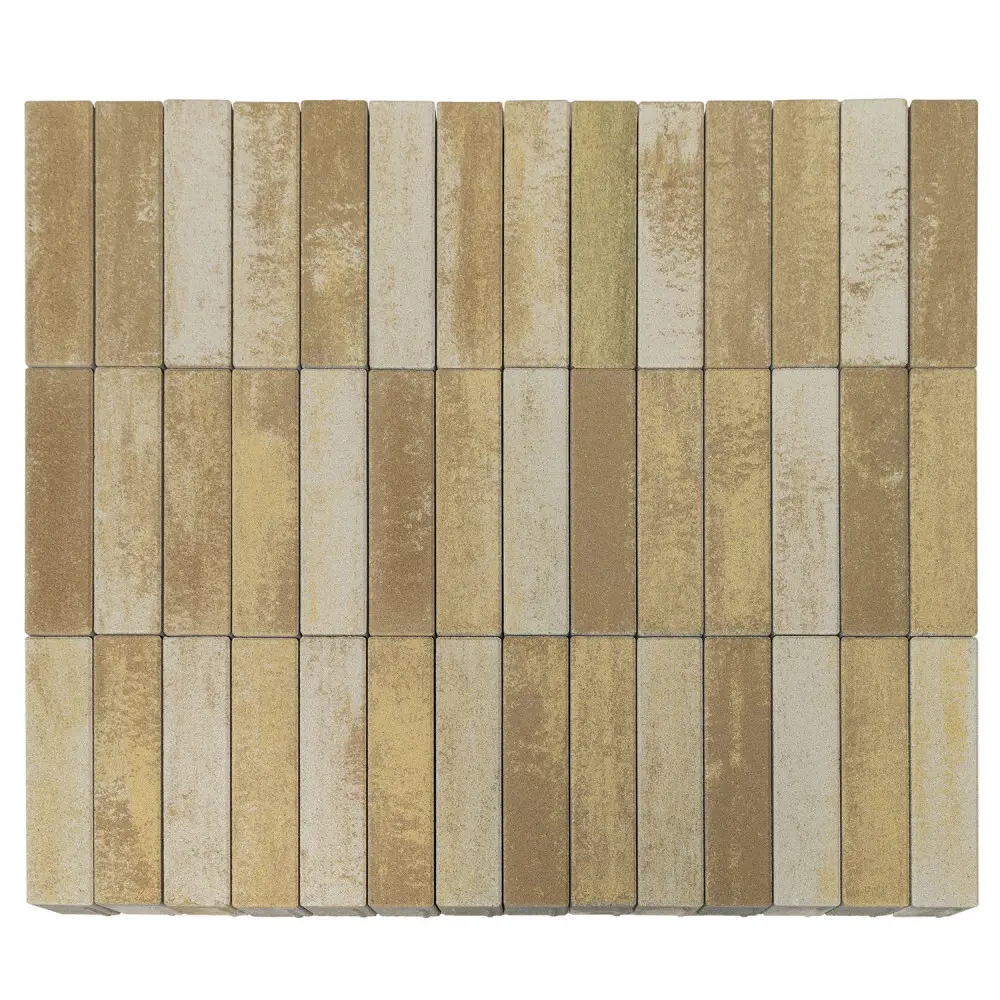 Плитка тротуарная Ригель Саванна 320x80x60 мм коричнево-золотой BRAER STLM-2197901 - Вид №1